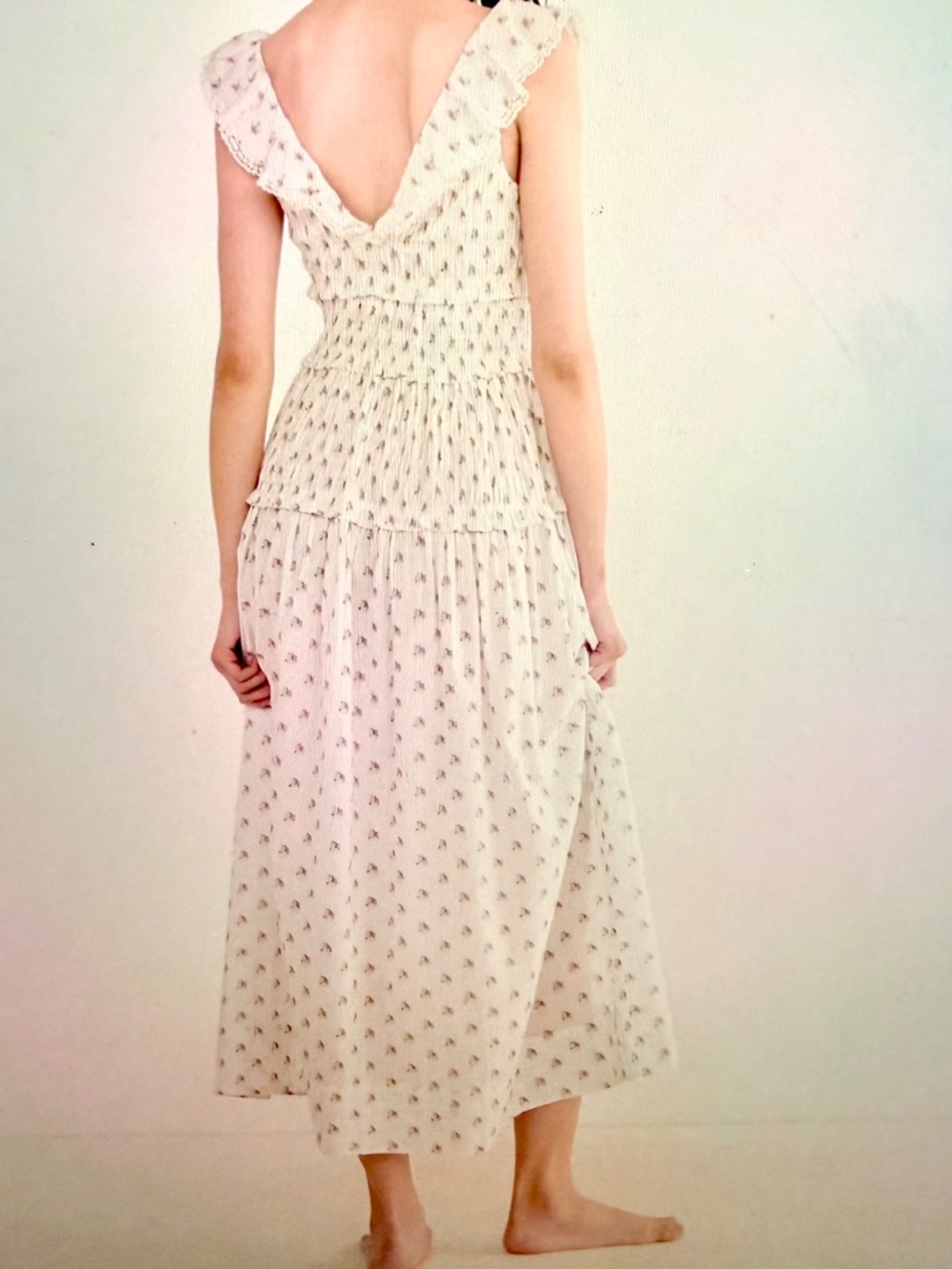 Doen , Sorina Dress, Size M , Organic Cotton with ruffle frames - Picture 2 of 3
